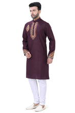Load image into Gallery viewer, Brocade Silk - Premium Kurta Pyjama - Just $ 75! Shop now at Dapper Ethnic