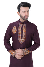 Load image into Gallery viewer, Brocade Silk - Premium Kurta Pyjama - Just $ 75! Shop now at Dapper Ethnic