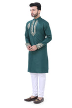 Load image into Gallery viewer, Brocade Silk - Premium Kurta Pyjama - Just $ 75! Shop now at Dapper Ethnic