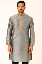 Load image into Gallery viewer, Brocade Silk - Premium Kurta Pyjama - Just $ 75! Shop now at Dapper Ethnic