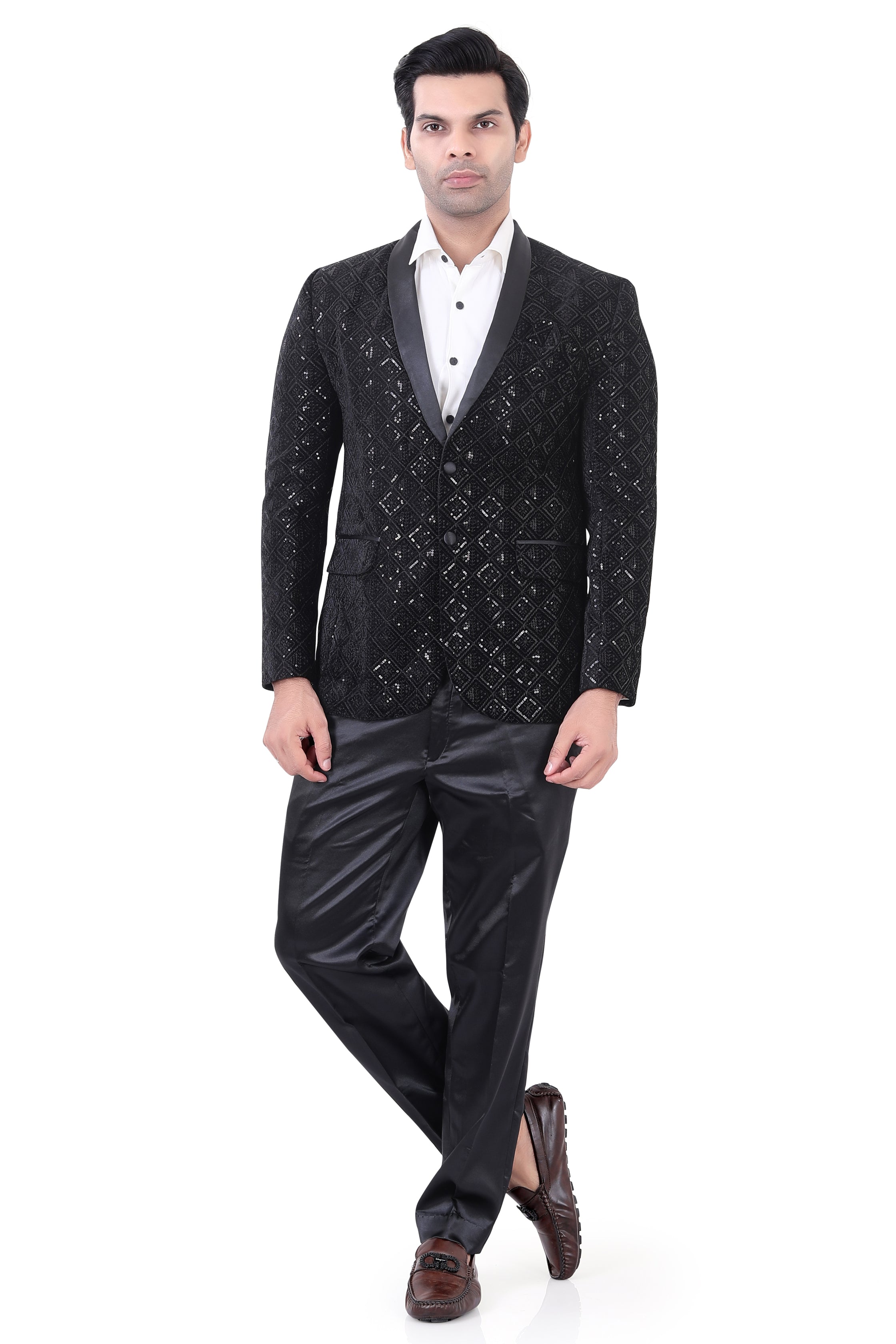 Velour Men's blazer Jacket Men's Black Cotton main image 0