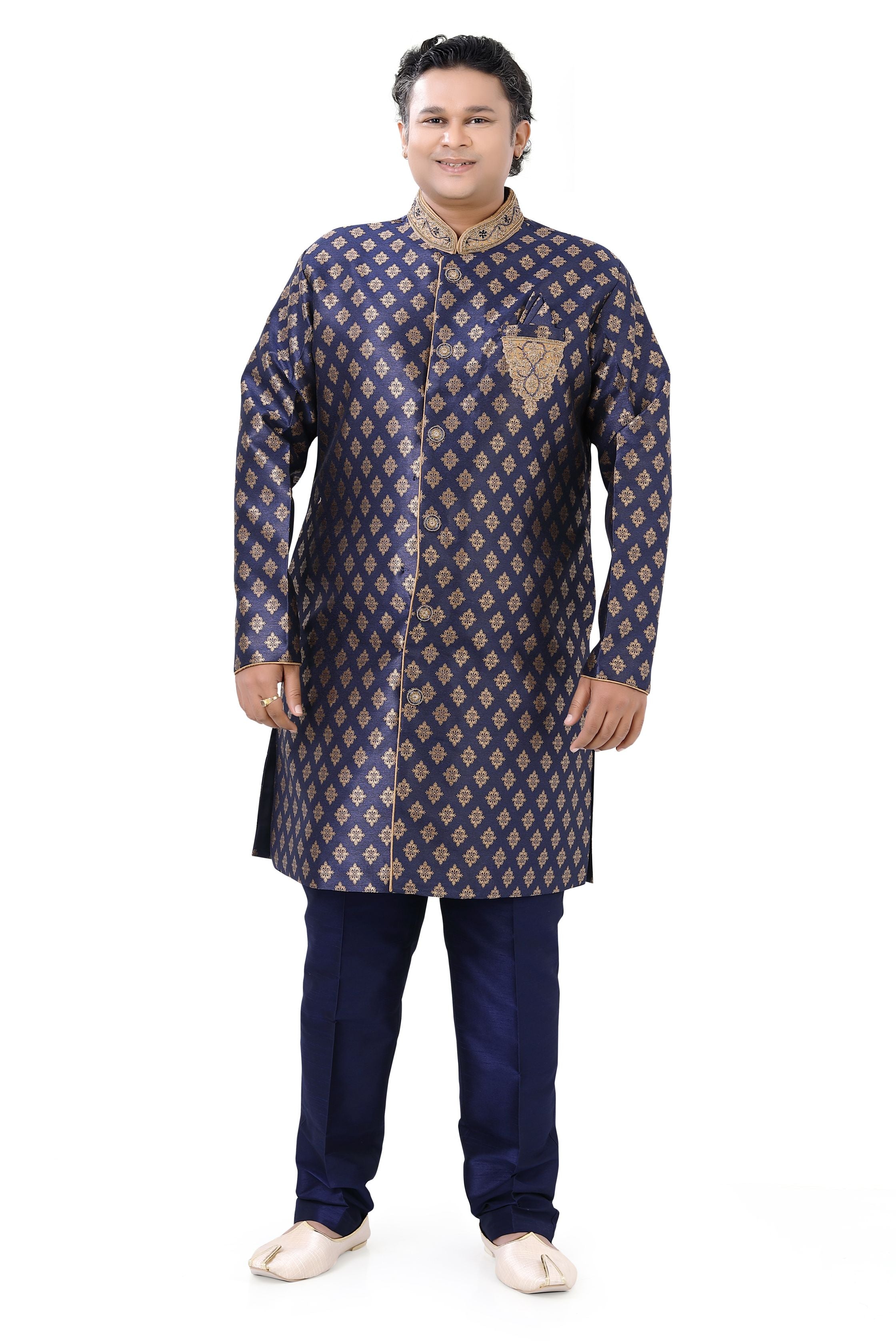 Multi Indo western Brocade Silk Chudidaar