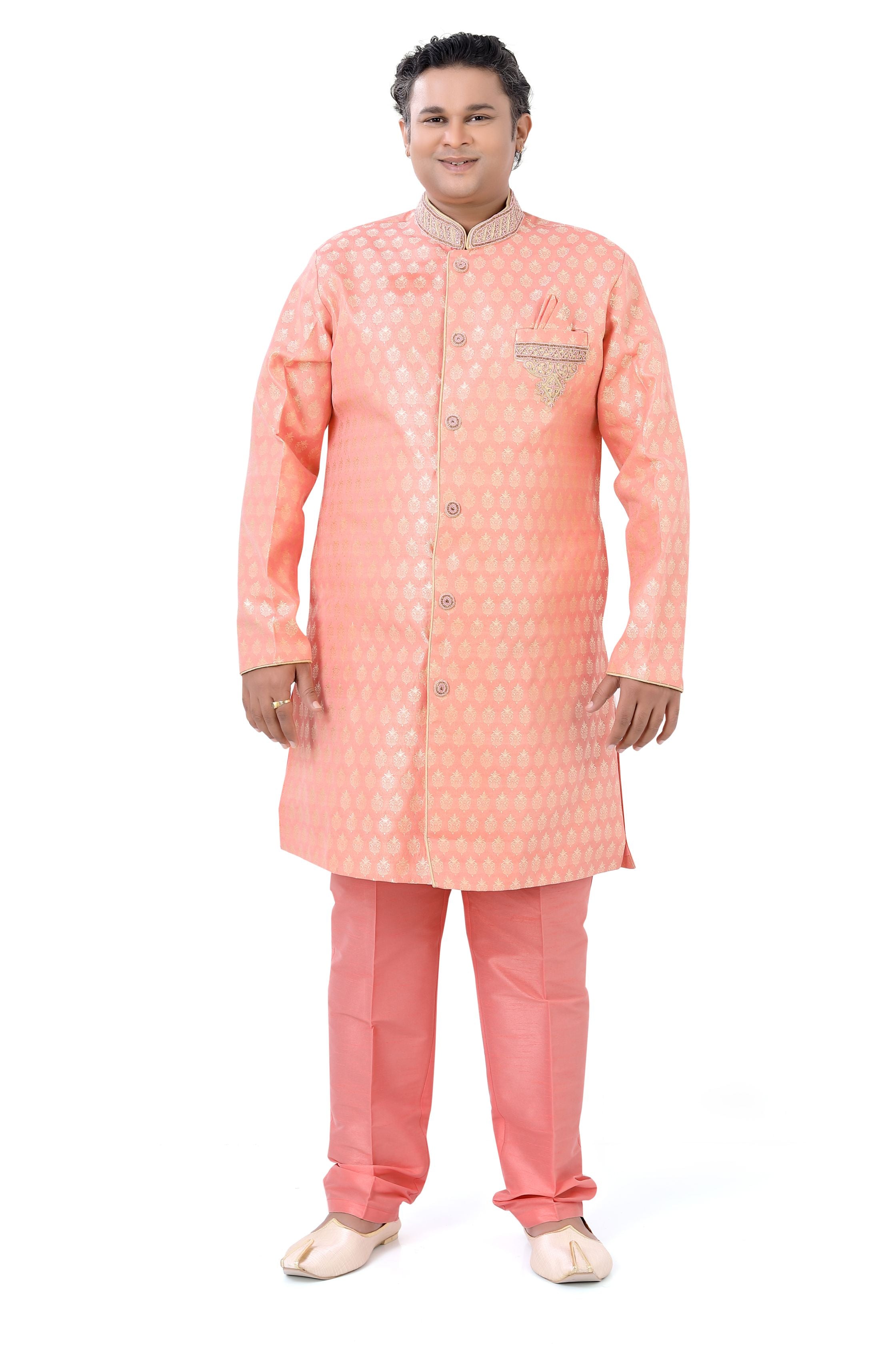 Multicolor Indo western Zari Brocade  Pant