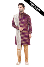 Load image into Gallery viewer, Brocade Silk - Premium Kurta Pyjama - Just $ 75! Shop now at Dapper Ethnic