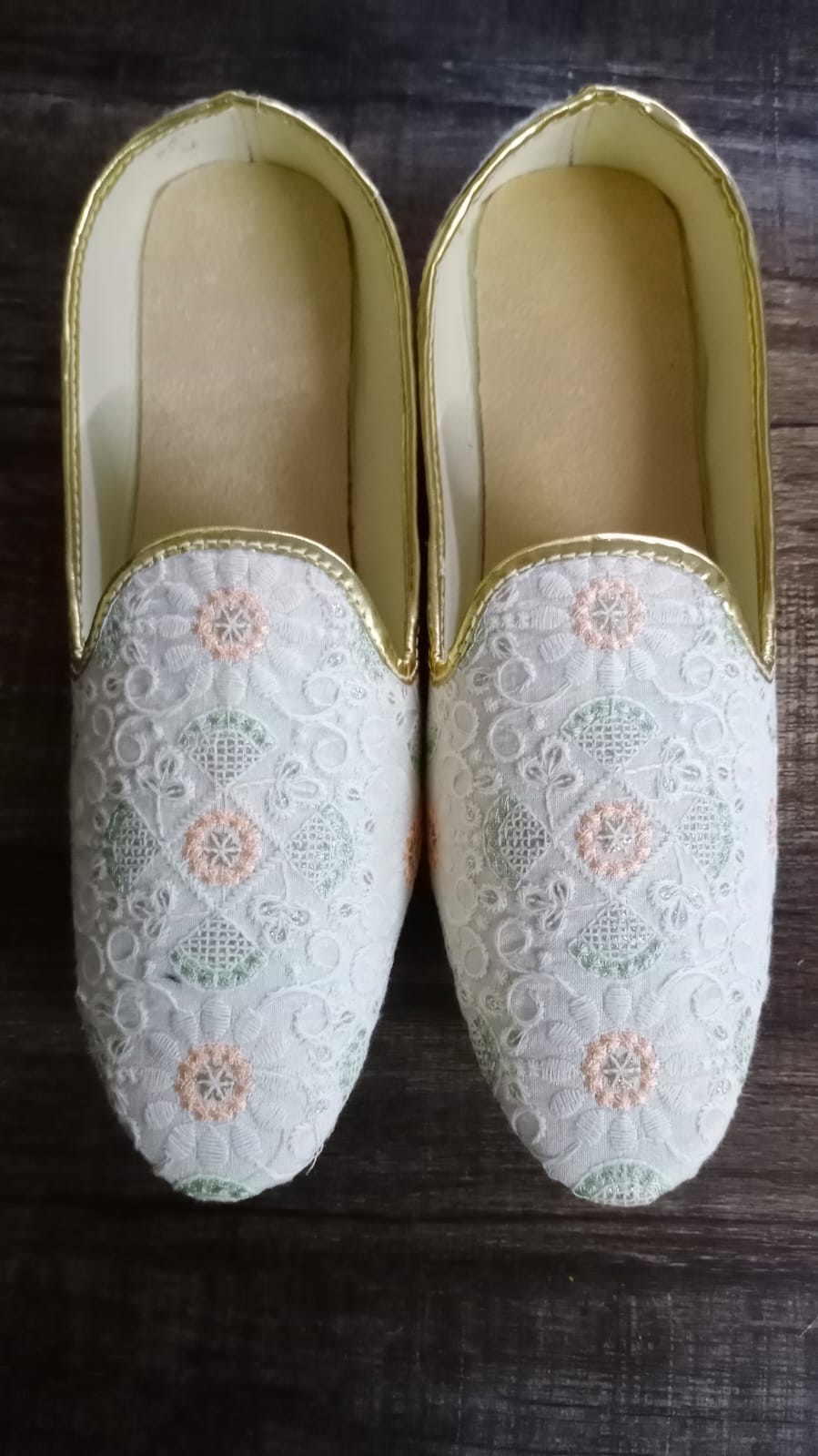 Cream Embroidered Mojari Shoes for Men | Best Price in 2024 at Dapper Ethnic