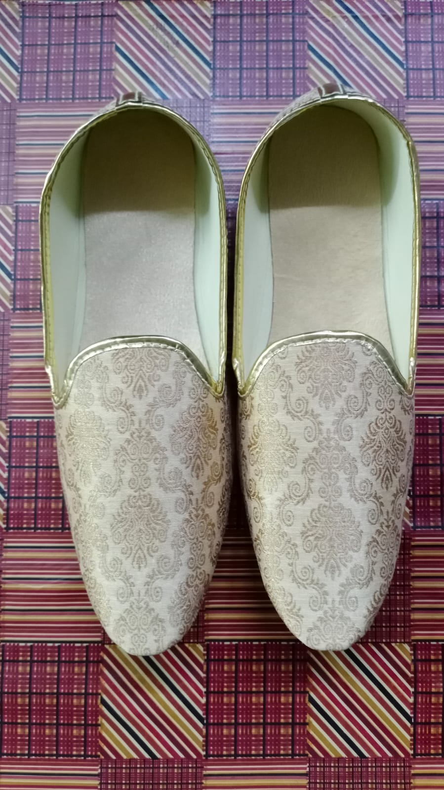 Gold Embroidered Mojari Shoes for Men main image 0