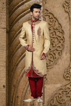 Load image into Gallery viewer, Brocade Silk - Premium Kurta Pyjama - Just $ 75! Shop now at Dapper Ethnic