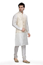Load image into Gallery viewer, Jamevaram 3 pieces Vest Coat suit in Cream
