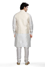 Load image into Gallery viewer, Jamevaram 3 pieces Vest Coat suit in Cream