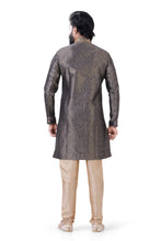 Load image into Gallery viewer, Aangrakha Style Banarasi 2 pieces Indo western in Dark Grey