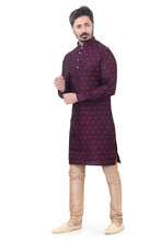 Load image into Gallery viewer, Brocade Silk - Premium Kurta Pyjama - Just $ 75! Shop now at Dapper Ethnic