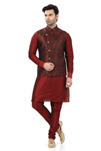 Load image into Gallery viewer, Brocade Silk - Premium Kurta Pyjama - Just $ 75! Shop now at Dapper Ethnic