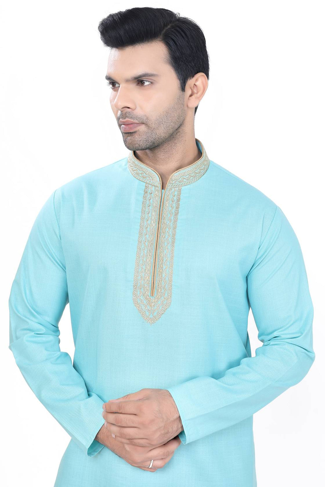 Brocade Silk - Premium Kurta Pyjama - Just $ 75! Shop now at Dapper Ethnic