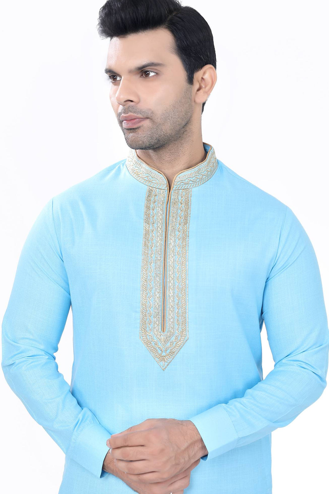 Brocade Silk - Premium Kurta Pyjama - Just $ 75! Shop now at Dapper Ethnic