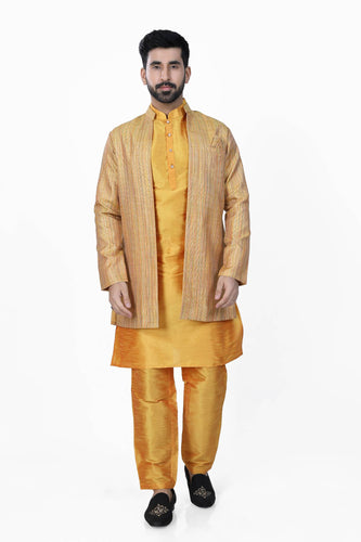 Brocade Silk - Premium Kurta Pyjama - Just $ 75! Shop now at Dapper Ethnic