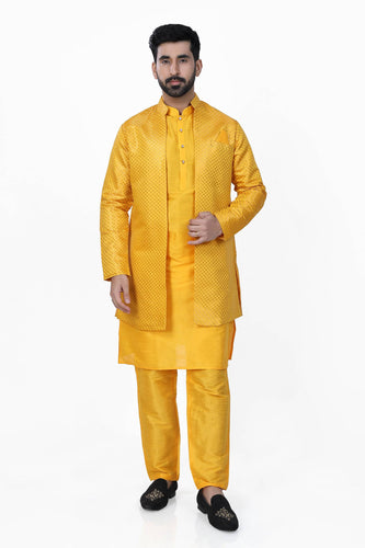 Brocade Silk - Premium Kurta Pyjama - Just $ 75! Shop now at Dapper Ethnic