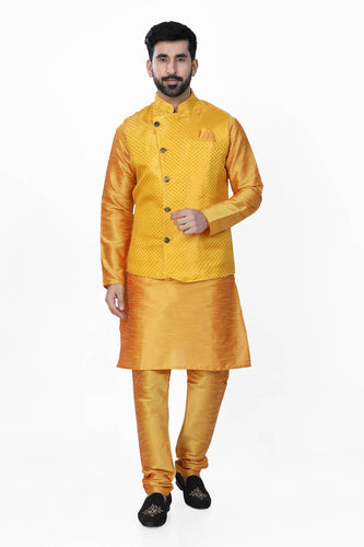 Brocade Silk - Premium Kurta Pyjama - Just $ 75! Shop now at Dapper Ethnic
