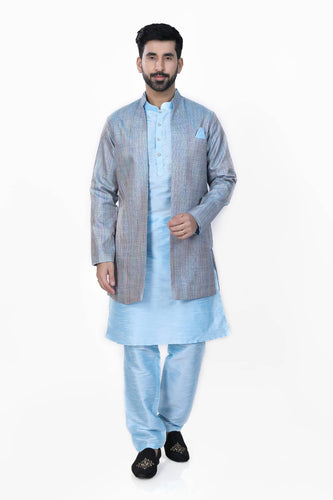 Brocade Silk - Premium Kurta Pyjama - Just $ 75! Shop now at Dapper Ethnic