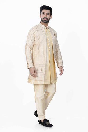 Brocade Silk - Premium Kurta Pyjama - Just $ 75! Shop now at Dapper Ethnic