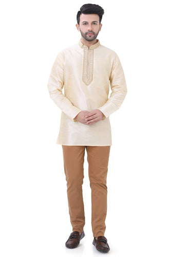 Brocade Silk - Premium Kurta Pyjama - Just $ 75! Shop now at Dapper Ethnic