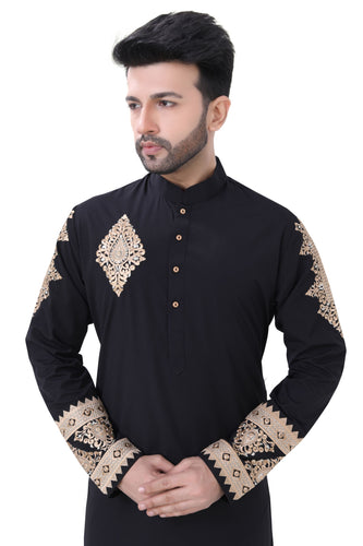 Brocade Silk - Premium Kurta Pyjama - Just $ 75! Shop now at Dapper Ethnic