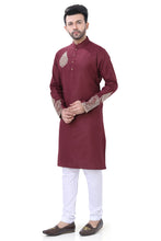 Load image into Gallery viewer, Brocade Silk - Premium Kurta Pyjama - Just $ 75! Shop now at Dapper Ethnic
