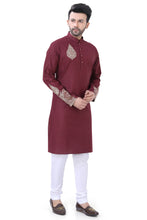 Load image into Gallery viewer, Brocade Silk - Premium Kurta Pyjama - Just $ 75! Shop now at Dapper Ethnic
