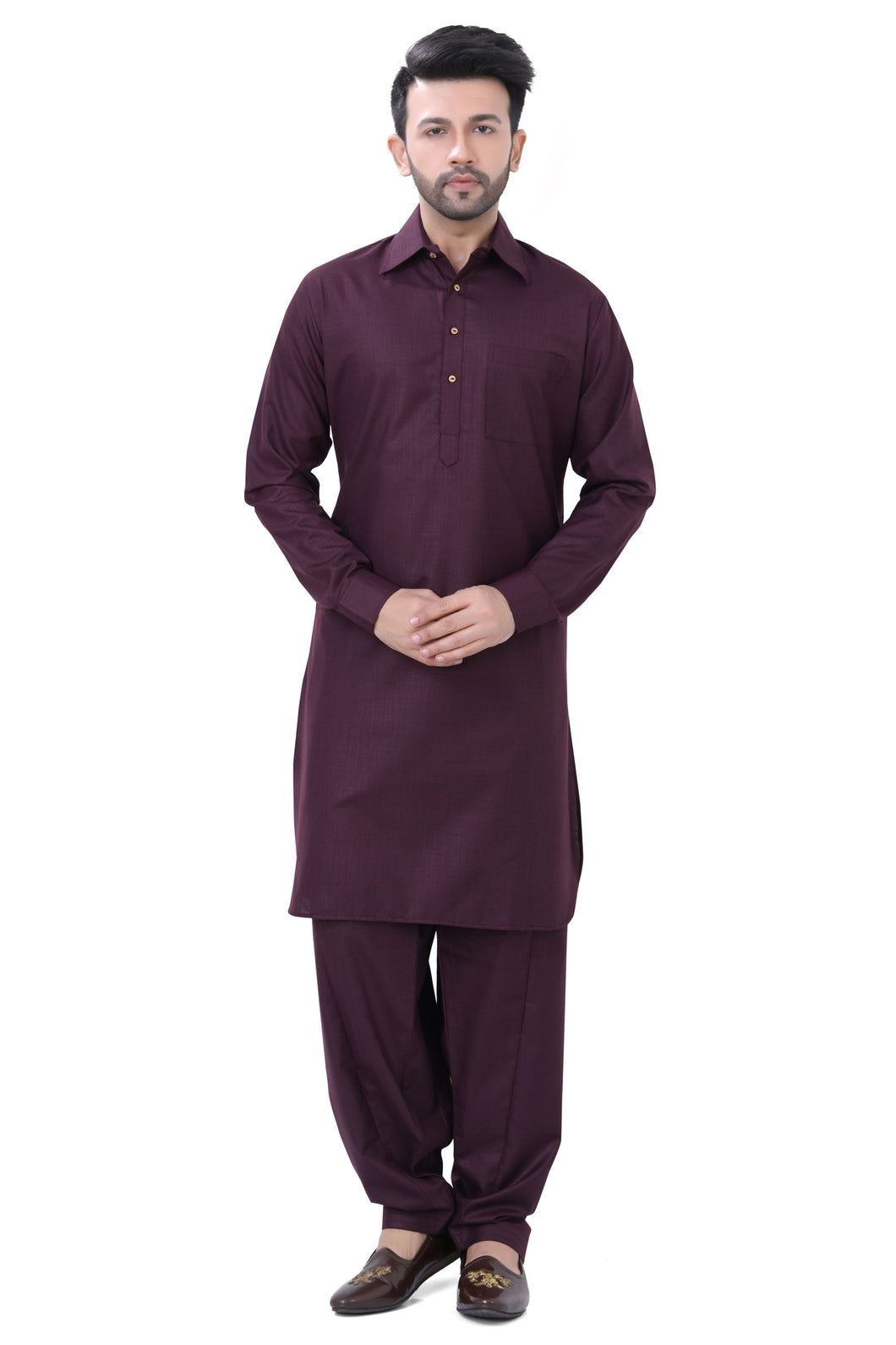 Brocade Silk - Premium Kurta Pyjama - Just $ 75! Shop now at Dapper Ethnic