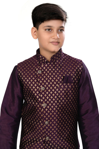 Brocade Silk - Premium Kurta Pyjama - Just $ 75! Shop now at Dapper Ethnic