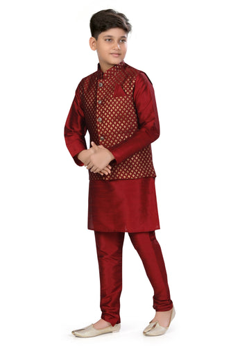 Brocade Silk - Premium Kurta Pyjama - Just $ 75! Shop now at Dapper Ethnic