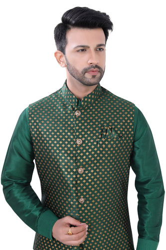 Brocade Silk - Premium Kurta Pyjama - Just $ 75! Shop now at Dapper Ethnic