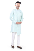 Load image into Gallery viewer, Jamevaram Indo Western Set In Light Blue Colour-Dsgn 2
