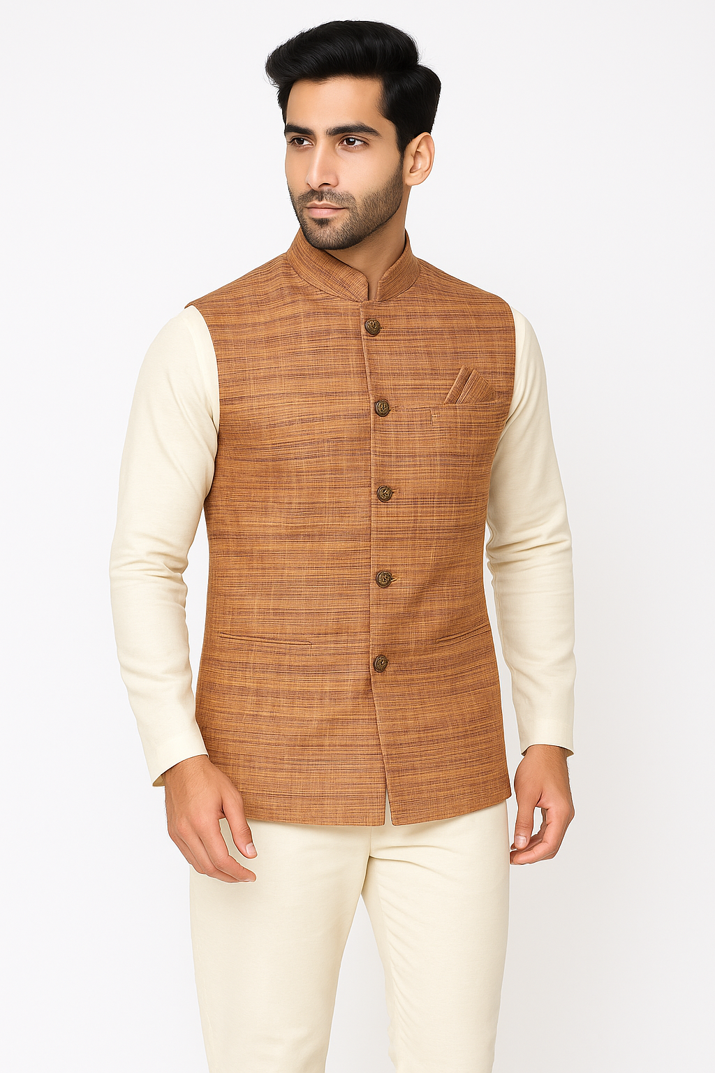 Brocade Silk - Premium Kurta Pyjama - Just $ 75! Shop now at Dapper Ethnic