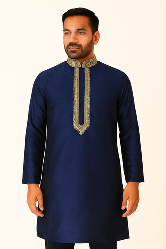 Brocade Silk - Premium Kurta Pyjama - Just $ 75! Shop now at Dapper Ethnic