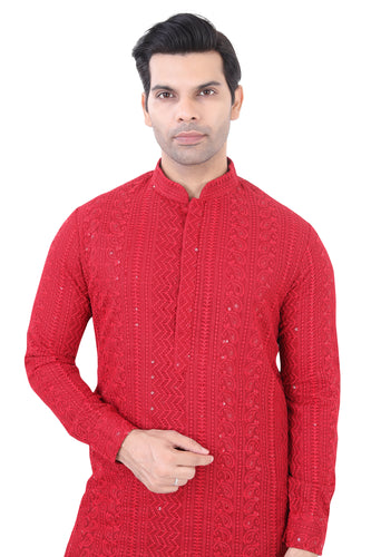 Brocade Silk - Premium Kurta Pyjama - Just $ 75! Shop now at Dapper Ethnic