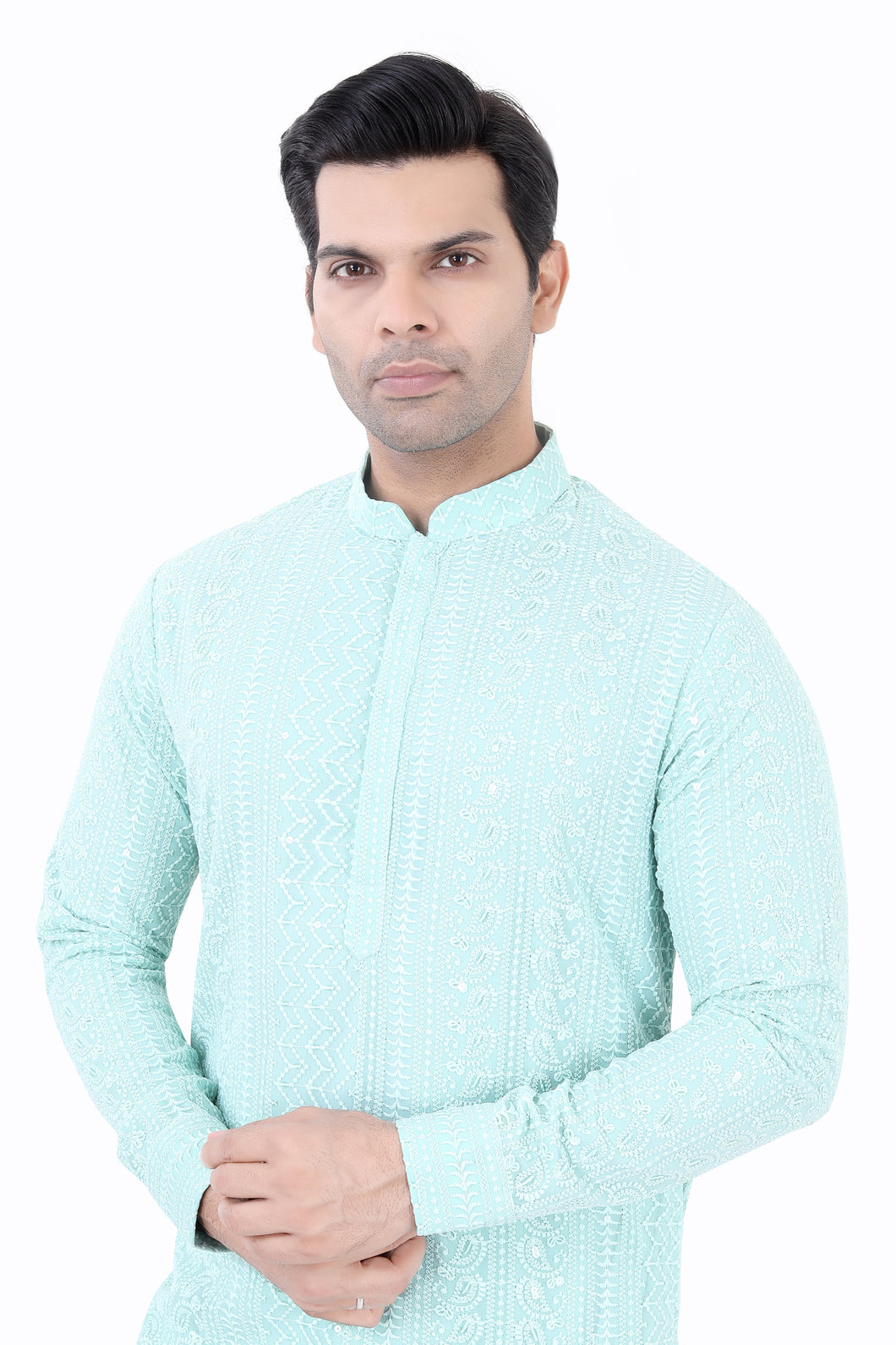 Brocade Silk - Premium Kurta Pyjama - Just $ 75! Shop now at Dapper Ethnic