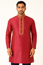 Load image into Gallery viewer, Brocade Silk - Premium Kurta Pyjama - Just $ 75! Shop now at Dapper Ethnic
