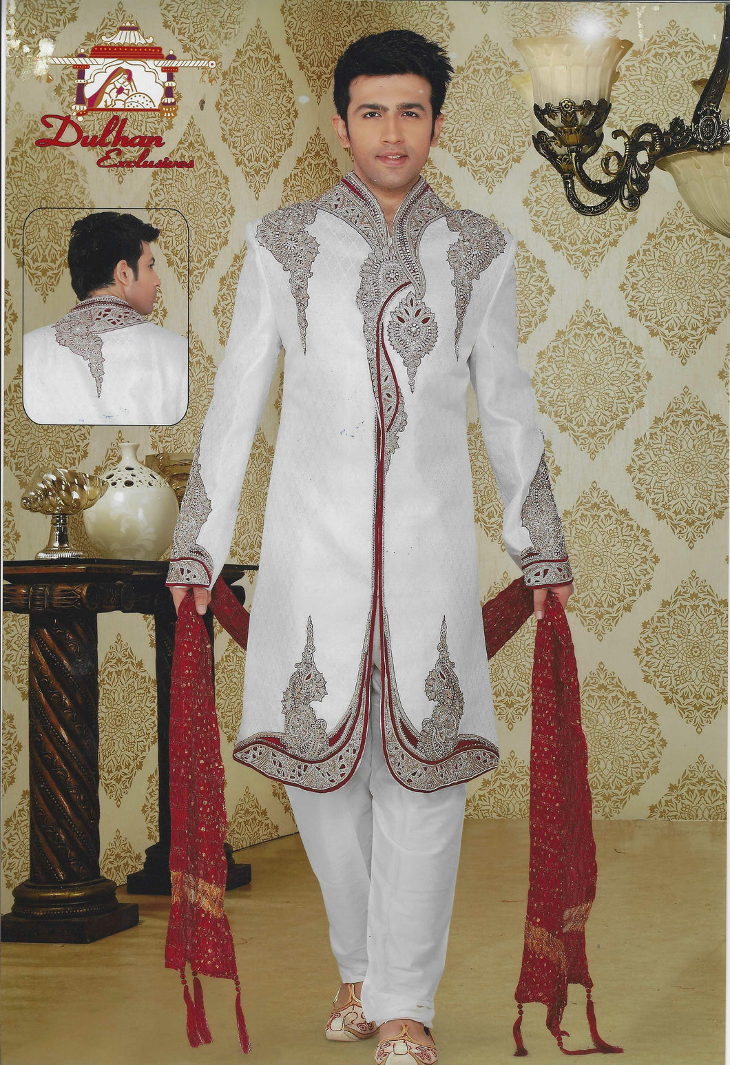 Brocade Silk - Premium Kurta Pyjama - Just $ 75! Shop now at Dapper Ethnic