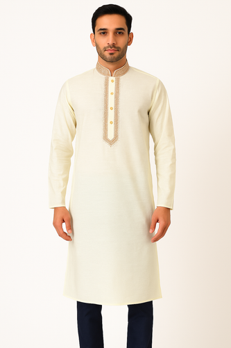 Brocade Silk - Premium Kurta Pyjama - Just $ 75! Shop now at Dapper Ethnic