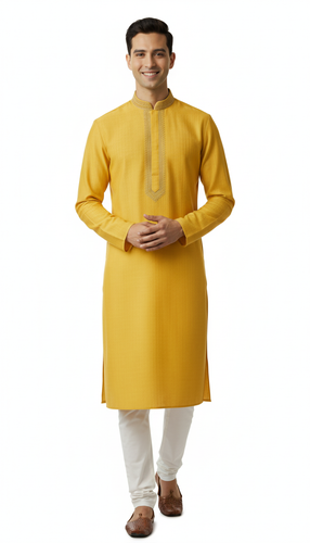 Brocade Silk - Premium Kurta Pyjama - Just $ 75! Shop now at Dapper Ethnic