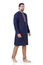 Load image into Gallery viewer, Plus size Cotton Kurta Pajama set in Navy Blue
