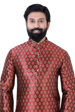 Load image into Gallery viewer, Brocade Silk - Premium Kurta Pyjama - Just $ 75! Shop now at Dapper Ethnic
