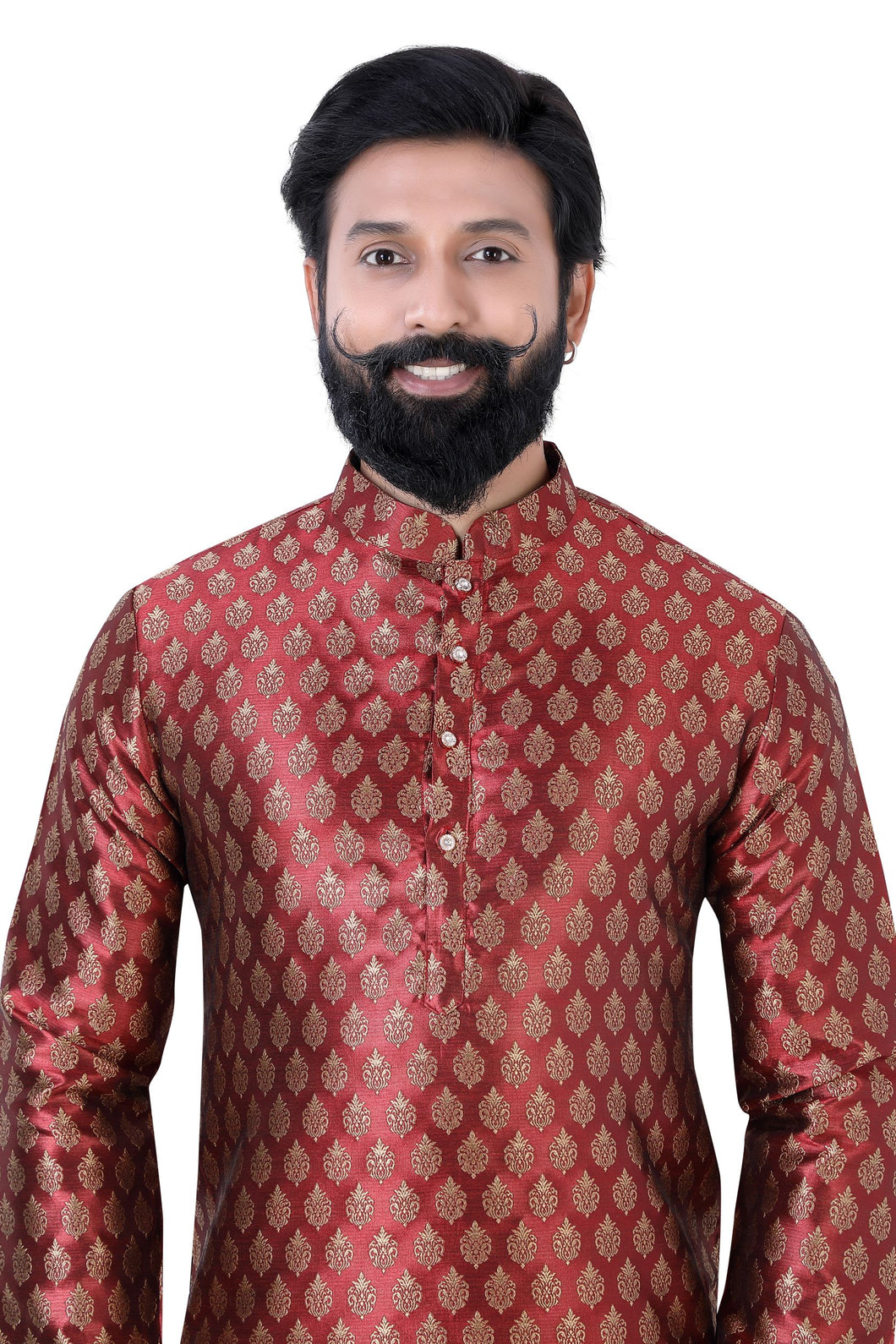 Brocade Silk - Premium Kurta Pyjama - Just $ 75! Shop now at Dapper Ethnic