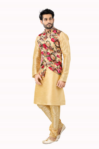Brocade Silk - Premium Kurta Pyjama - Just $ 75! Shop now at Dapper Ethnic