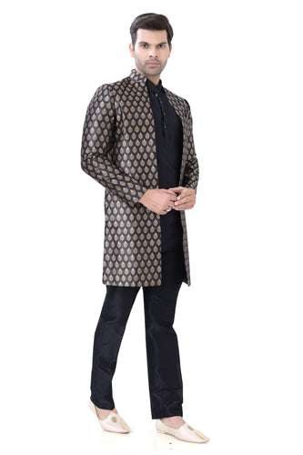 Brocade Silk - Premium Kurta Pyjama - Just $ 75! Shop now at Dapper Ethnic