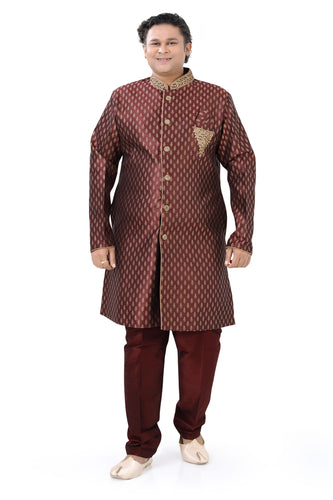 Brocade Silk - Premium Kurta Pyjama - Just $ 75! Shop now at Dapper Ethnic