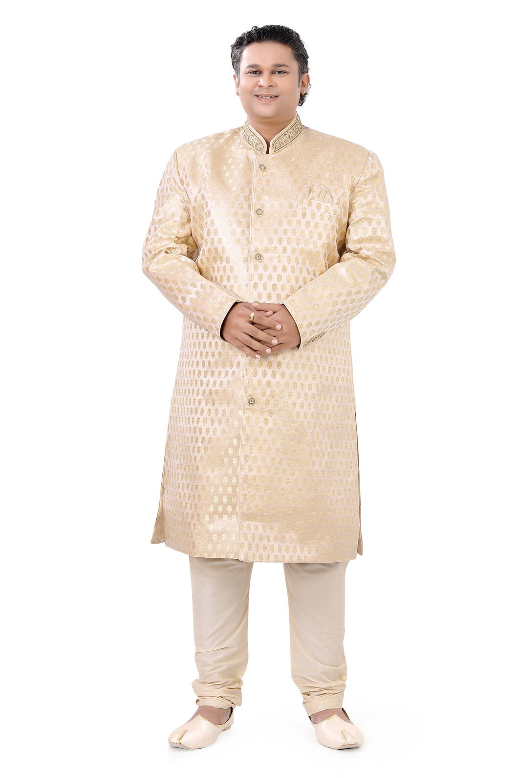 Brocade Silk - Premium Kurta Pyjama - Just $ 75! Shop now at Dapper Ethnic