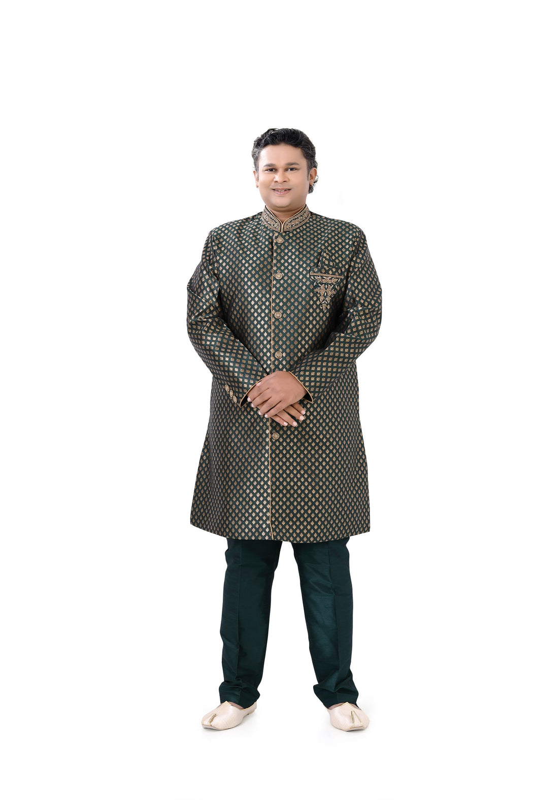 Brocade Silk - Premium Kurta Pyjama - Just $ 75! Shop now at Dapper Ethnic