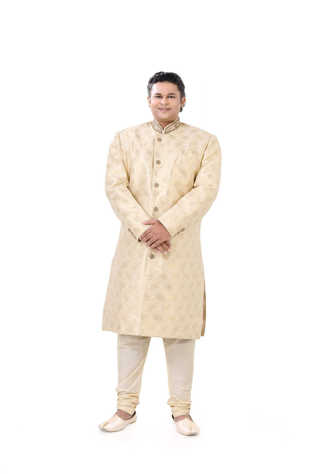 Brocade Silk - Premium Kurta Pyjama - Just $ 75! Shop now at Dapper Ethnic