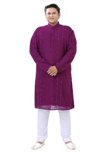 Brocade Silk - Premium Kurta Pyjama - Just $ 75! Shop now at Dapper Ethnic